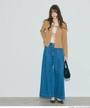 Ruffled ruffled bow tie jacket