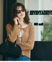 Ruffled ruffled bow tie jacket