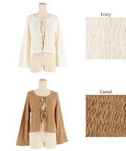 Ruffled ruffled bow tie jacket