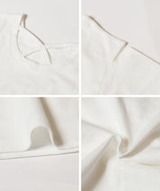 Children's off-the-shoulder short-sleeved top with cross-back design