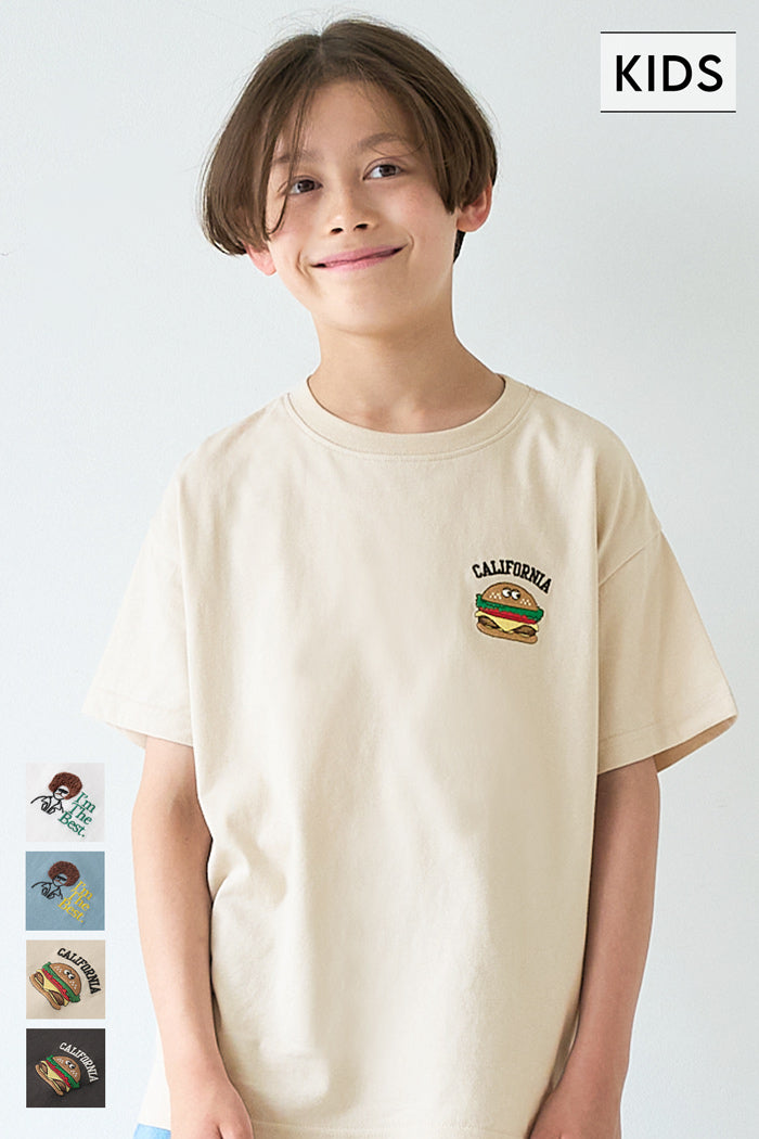 Children's clothing vitality printed LOGO short-sleeved T-shirt