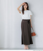 Elegant Japanese-style fishtail skirt with waist cord