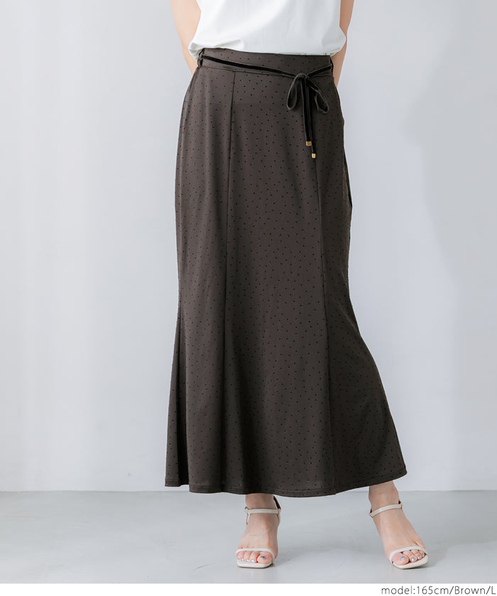 Elegant Japanese-style fishtail skirt with waist cord