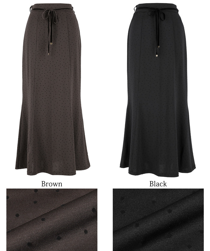 Elegant Japanese-style fishtail skirt with waist cord