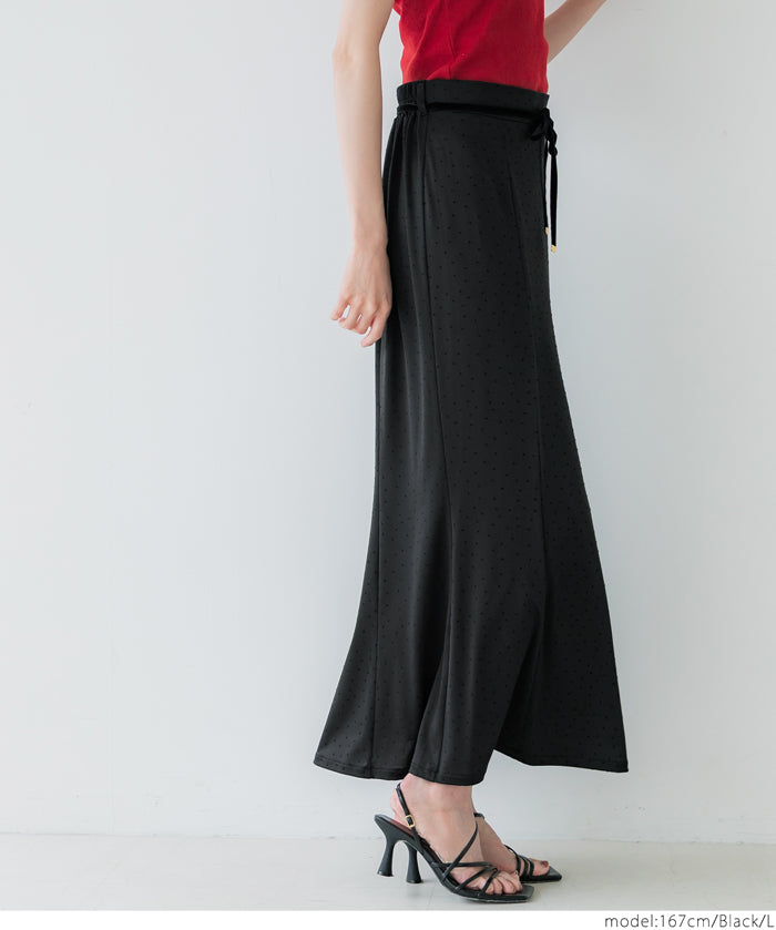 Elegant Japanese-style fishtail skirt with waist cord