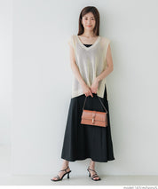 Summer skin-transparent and refreshing V-neck vest