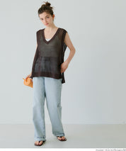 Summer skin-transparent and refreshing V-neck vest