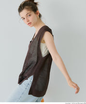 Summer skin-transparent and refreshing V-neck vest