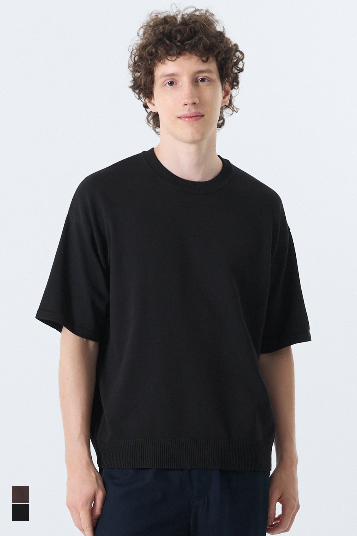 Men's short-sleeved knitted top