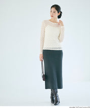 Elastic Floral Lace Sheer Long Sleeve Top