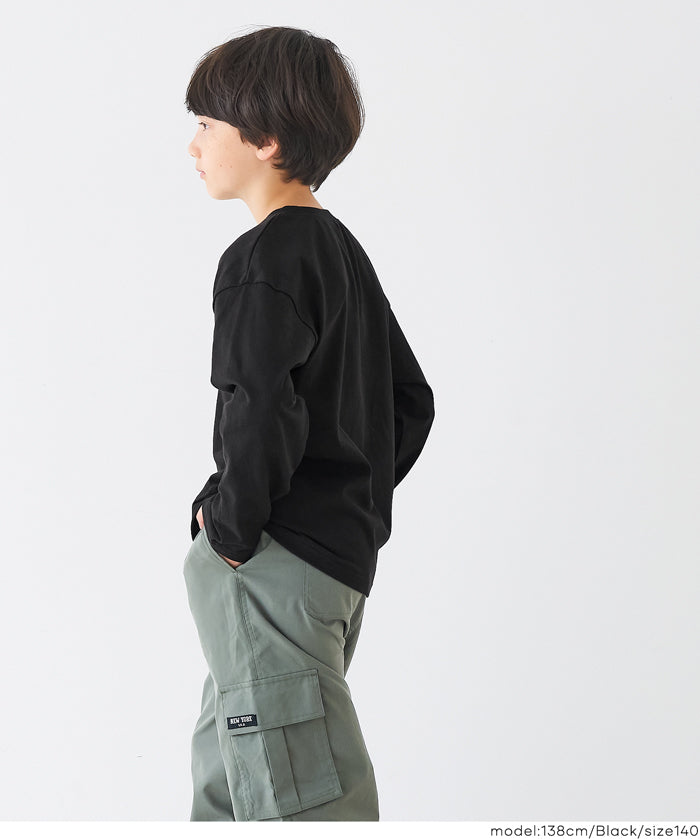 童裝萬聖節刺繡長袖棉質上衣