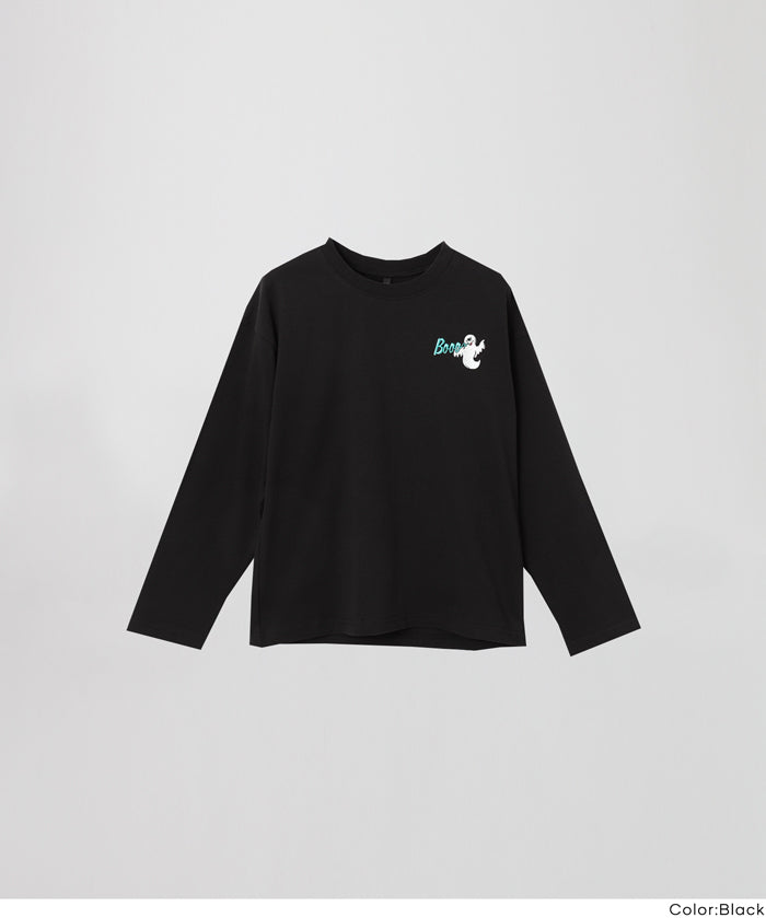 童裝萬聖節刺繡長袖棉質上衣