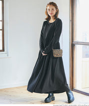 Embossed gathered dress