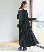 Embossed gathered dress