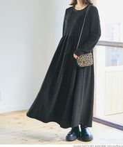 Embossed gathered dress