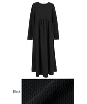 Embossed gathered dress