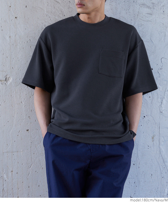 【Embossed function】Men's casual pocket short-sleeved T-shirt