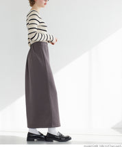 Front slit soft sweat skirt