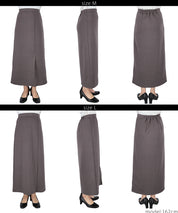 Front slit soft sweat skirt