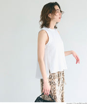 A-line sleeveless cotton vest T-shirt