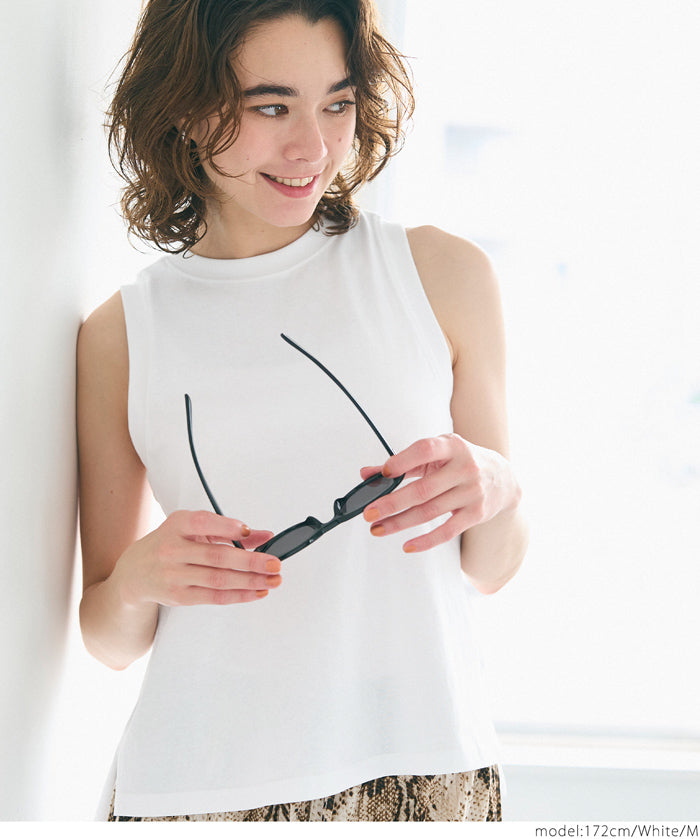 A-line sleeveless cotton vest T-shirt