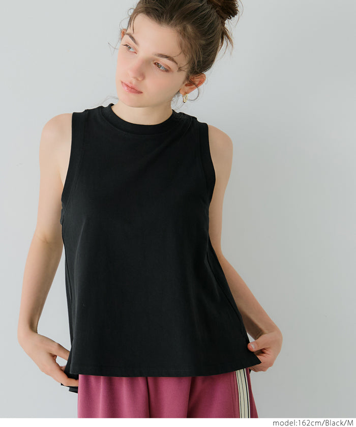 A-line sleeveless cotton vest T-shirt