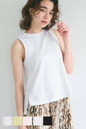 A-line sleeveless cotton vest T-shirt