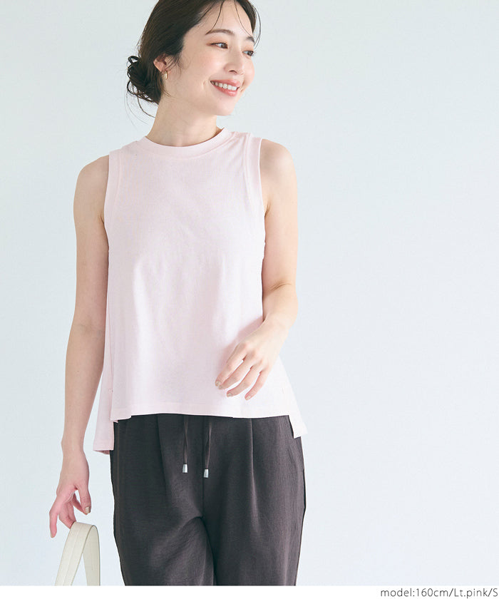 A-line sleeveless cotton vest T-shirt