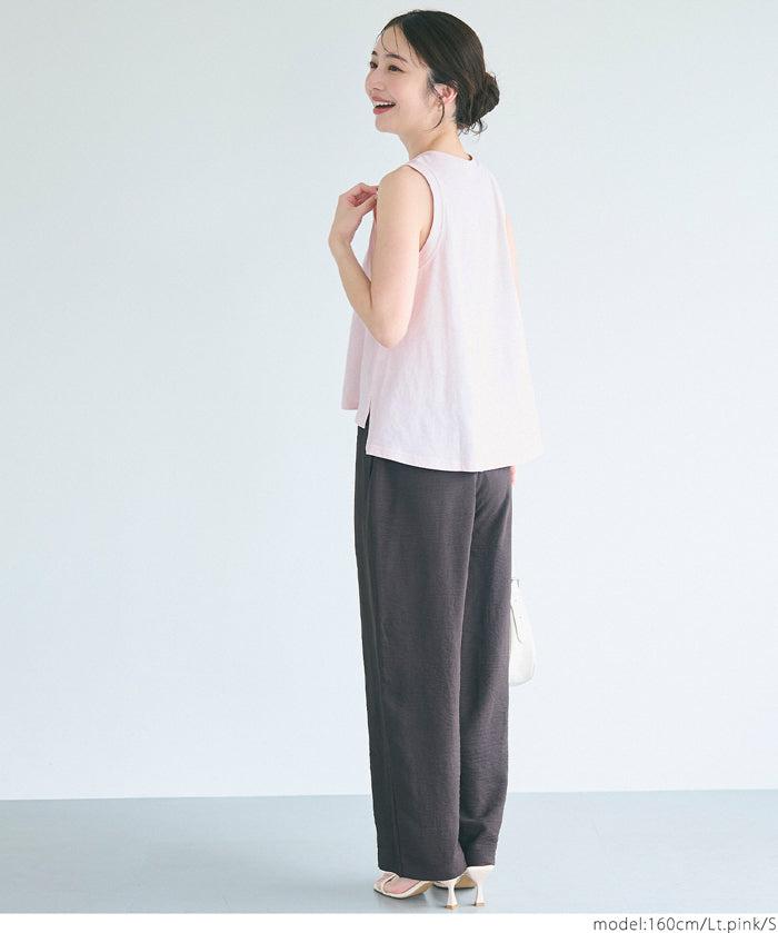 A-line sleeveless cotton vest T-shirt