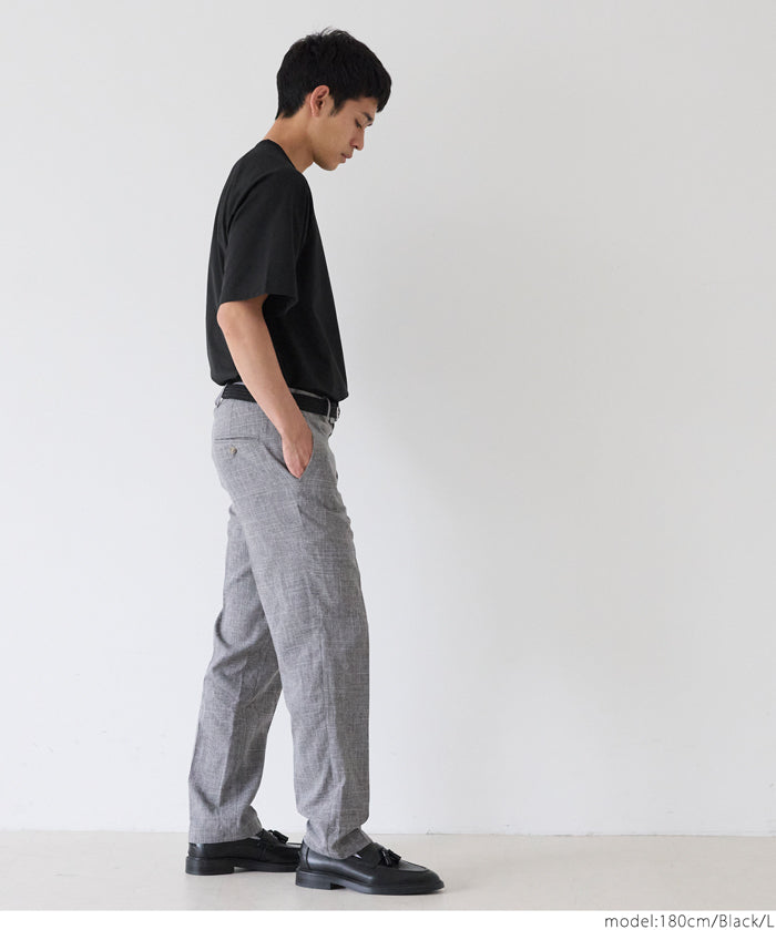 Men's simple drop shoulder round neck solid color short-sleeved T-shirt unisex