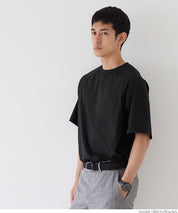 Men's simple drop shoulder round neck solid color short-sleeved T-shirt unisex