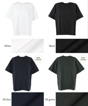 Men's simple drop shoulder round neck solid color short-sleeved T-shirt unisex