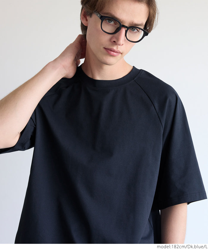 Men's simple drop shoulder round neck solid color short-sleeved T-shirt unisex