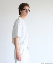 Men's simple drop shoulder round neck solid color short-sleeved T-shirt unisex