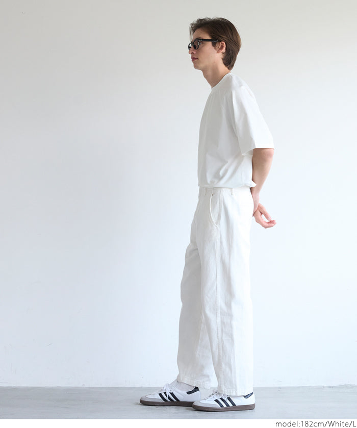 Men's simple drop shoulder round neck solid color short-sleeved T-shirt unisex