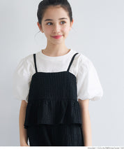 Kids' bubble short sleeve round neck LOGO top T-shirt