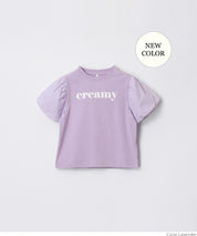 Kids' bubble short sleeve round neck LOGO top T-shirt