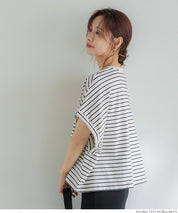 Cropped Logo T-Shirt with Rolled Sleeves