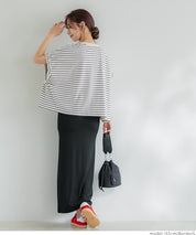 Cropped Logo T-Shirt with Rolled Sleeves