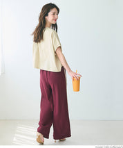 Cropped Logo T-Shirt with Rolled Sleeves