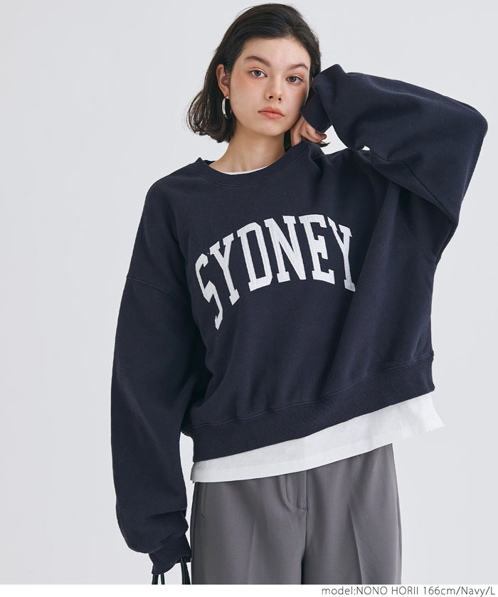 Heavyweight brushed lining vintage logo sweatshirt