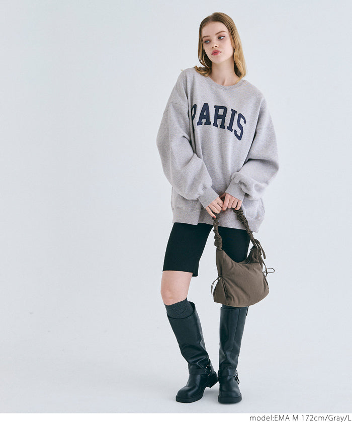 Heavyweight brushed lining vintage big logo sweatshirt