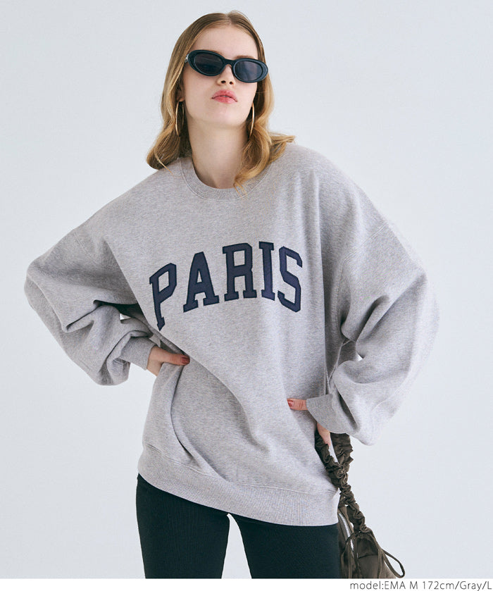 Heavyweight brushed lining vintage big logo sweatshirt