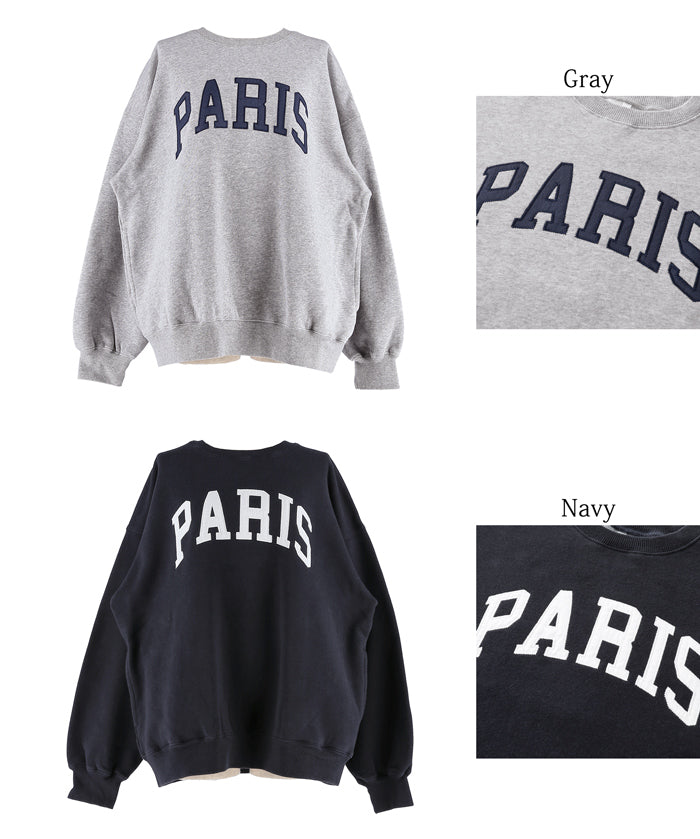 Heavyweight brushed lining vintage big logo sweatshirt