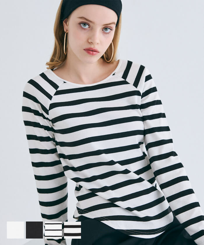 Raglan ribbed top