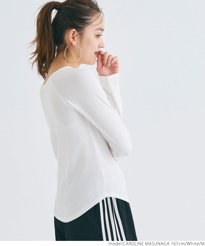 Raglan ribbed top