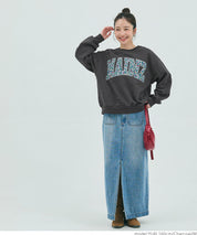 Heavyweight oversized design logo sweatshirt