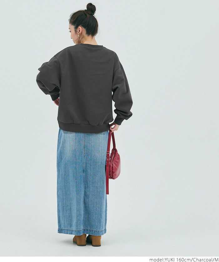 Heavyweight oversized design logo sweatshirt