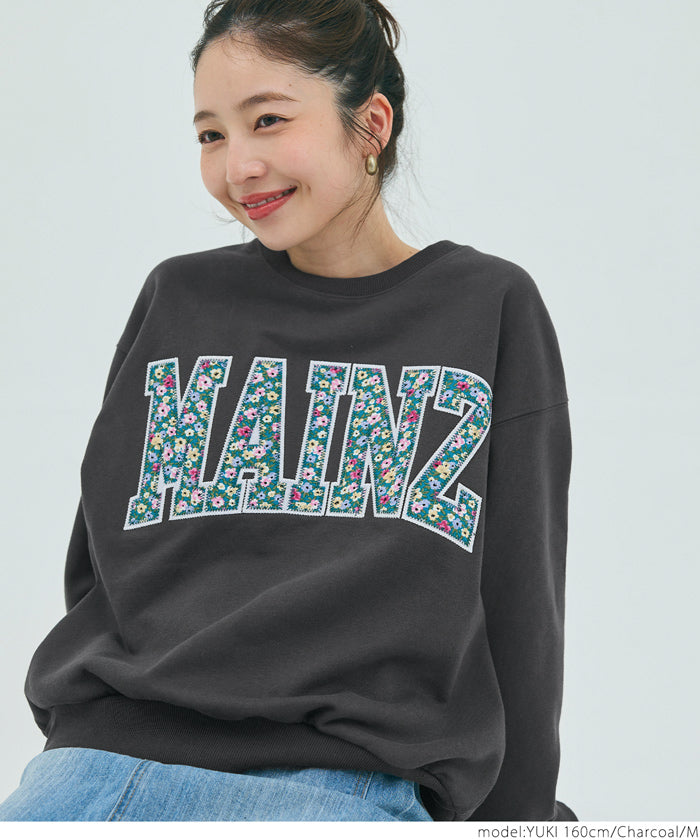Heavyweight oversized design logo sweatshirt