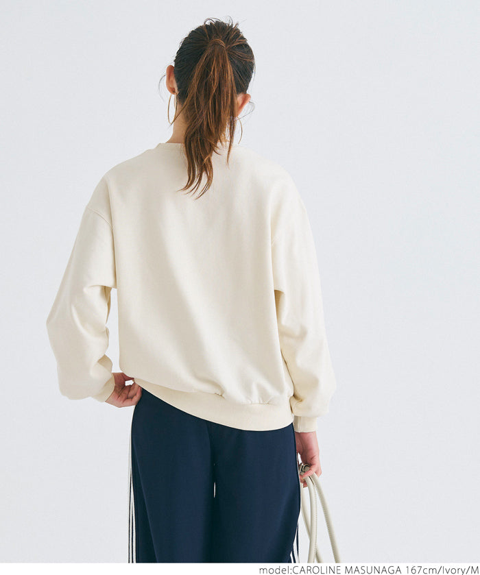 Heavyweight oversized design logo sweatshirt